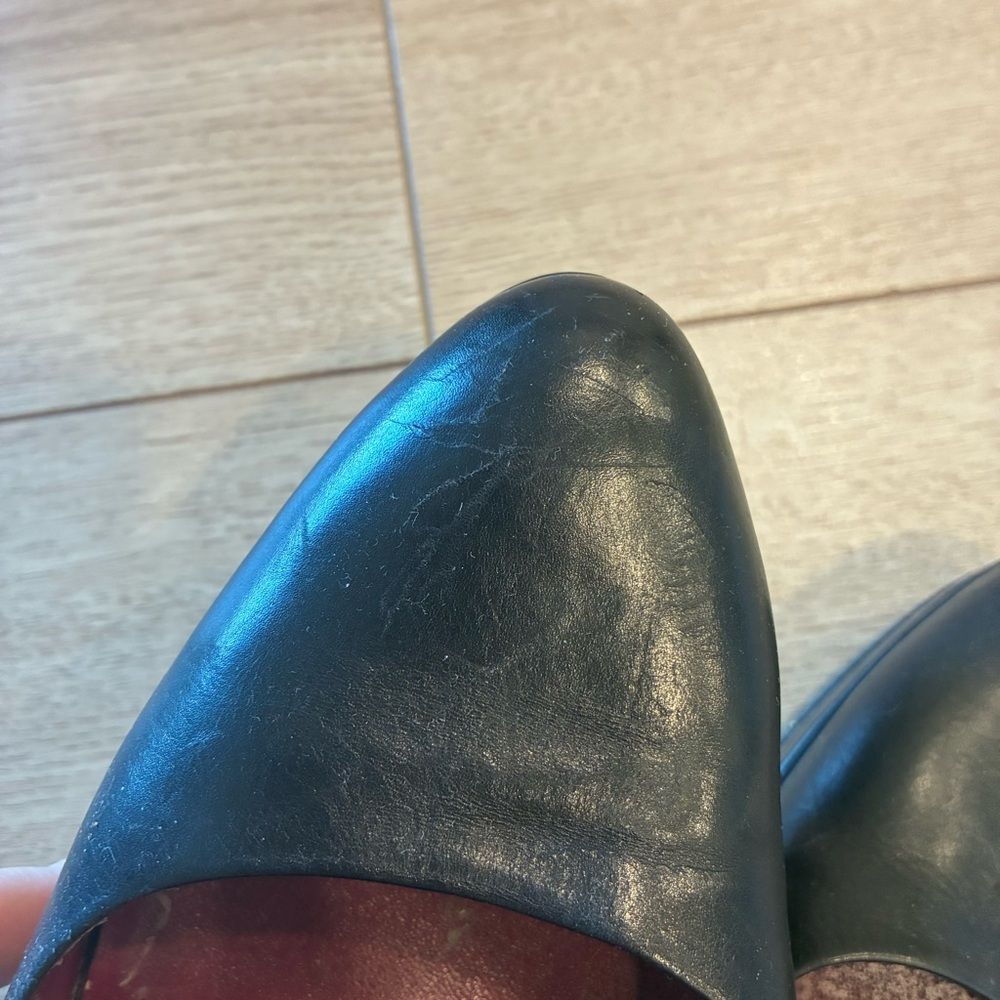 Prada Vintage Leather Women’s Slingback Platform Pumps Heels Black Size 39/9 US - Picture 10 of 12